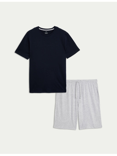 Marks & Spencer Marks & Spencer sivo-plavi muški set pidžama