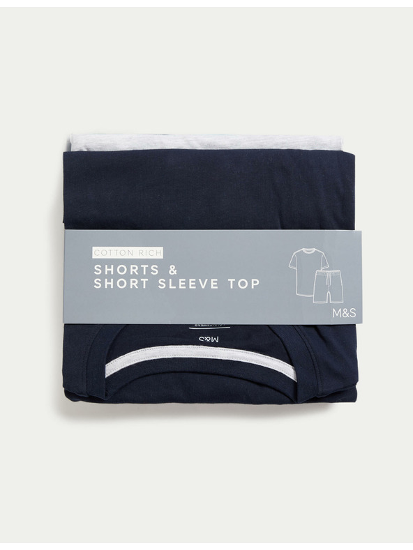 Marks & Spencer Marks & Spencer sivo-plavi muški set pidžama