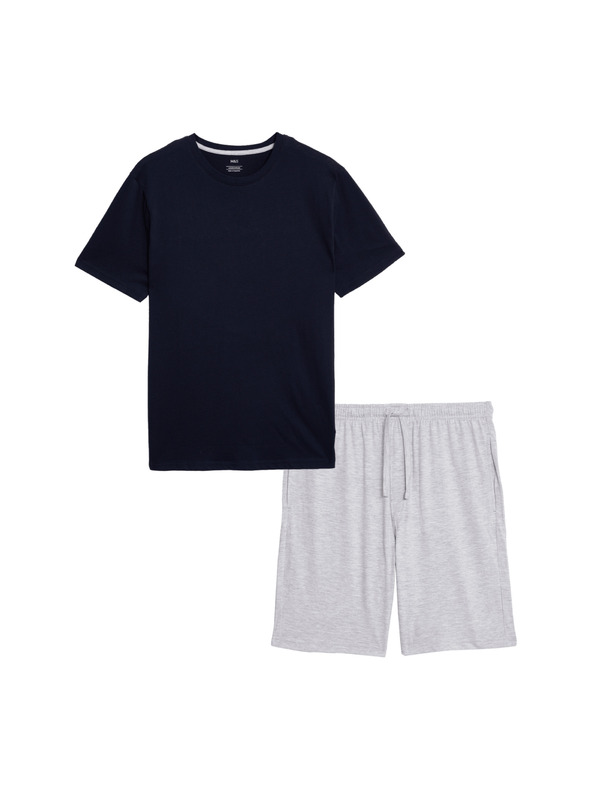 Marks & Spencer Marks & Spencer sivo-plavi muški set pidžama