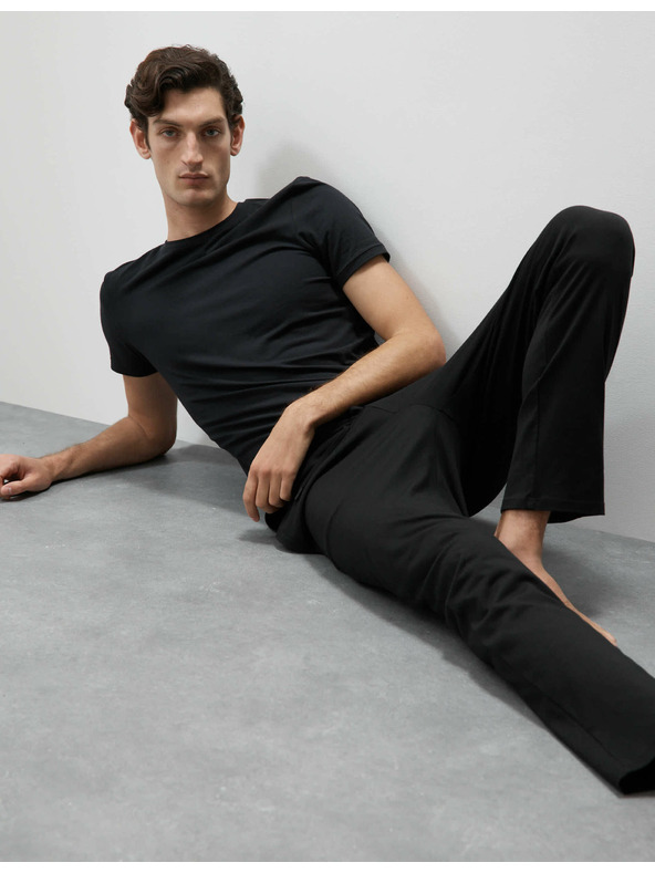 Marks & Spencer Marks & Spencer Supima® crne muške pidžame hlače