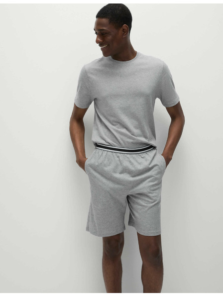 Marks & Spencer Marks & Spencer Gray dvodijelni set muških kratkih pamučnih hlača od čistog pamuka