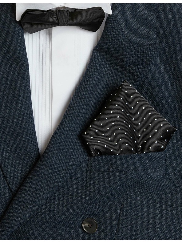 Marks & Spencer Marks & Spencer muški set točkastih rupčića i leptir mašne u crnoj boji