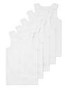 Marks & Spencer Paket od 5 majica bez rukava od čistog pamuka (2-16 godina) Marks & Spencer White