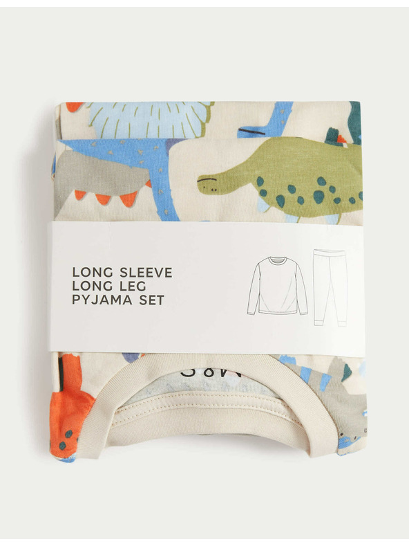 Marks & Spencer Pidžama s dinosaurima od čistog pamuka Marks & Spencer (1-8 godina).