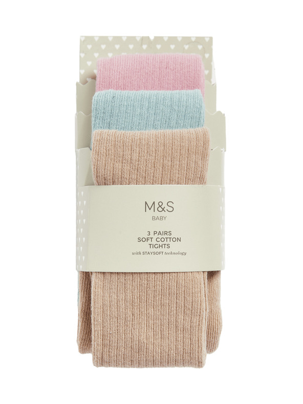 Marks & Spencer Marks & Spencer komplet rebrastih tajica za djevojčice od 3 dijela