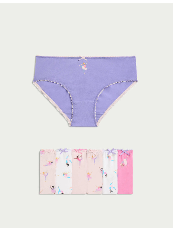 Marks & Spencer Set od sedam šarenih gaćica za djevojčice s motivom balerine Marks & Spencer