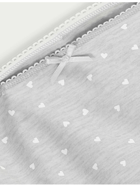 Marks & Spencer Marks & Spencer 1kom set visokih pamučnih gaćica u obliku srca (2-14 godina)