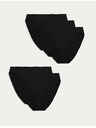 Marks & Spencer Marks & Spencer High Cut No Visible Hem Pamuk Modal Komplet od 5 komada crni