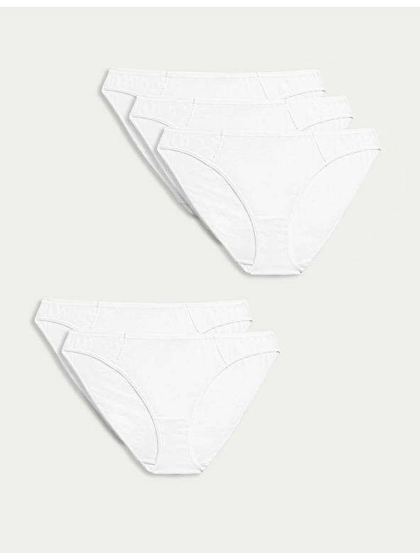 Marks & Spencer Set od pet ženskih gaćica Marks & Spencer bijele boje