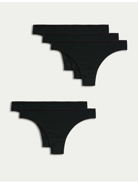 Marks & Spencer Set od pet ženskih gaćica Marks & Spencer crne boje