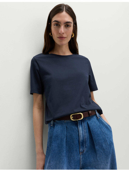 Marks & Spencer Tamnoplava ženska pamučna basic majica Marks & Spencer