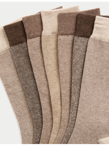 Marks & Spencer Set od sedam pari muških čarapa u smeđoj boji marke Marks & Spencer