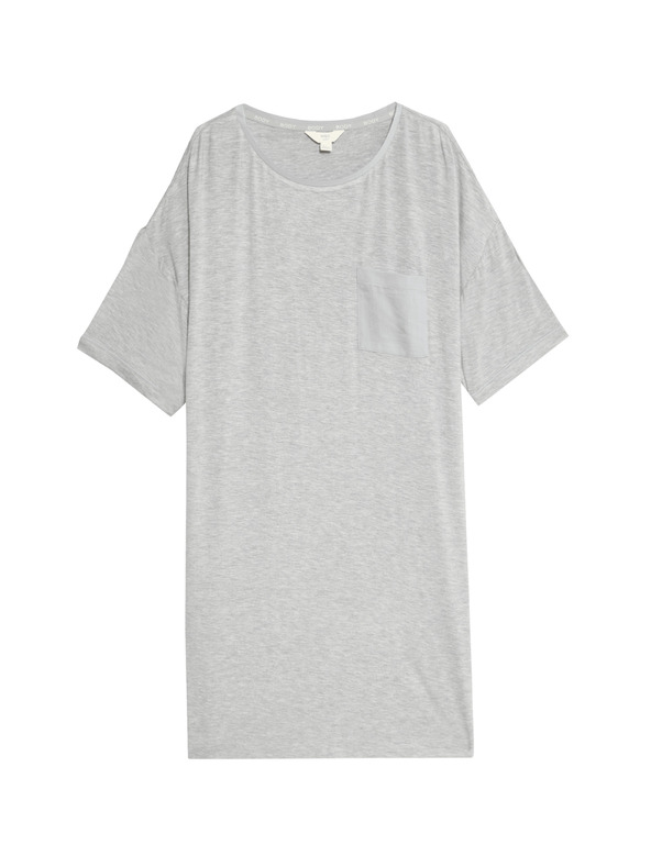 Marks & Spencer Marks & Spencer Body Soft™ spavaćica sa satenskim obrubom Siva