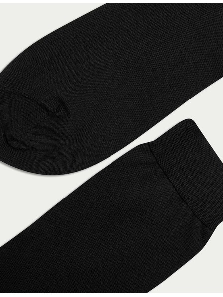 Marks & Spencer Čiste pamučne čarape 3 para Marks & Spencer crne