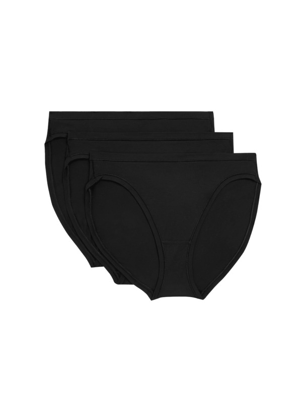 Marks & Spencer High Cut Flexifit™ High Modal Briefs 3 Pack Marks & Spencer Black