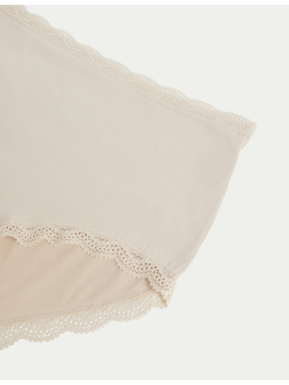 Marks & Spencer Pamučne gaćice visokog struka, 3 kom Marks & Spencer bež