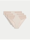 Marks & Spencer Body Soft™ High Cut gaćice Set od 3 Marks & Spencer Beige