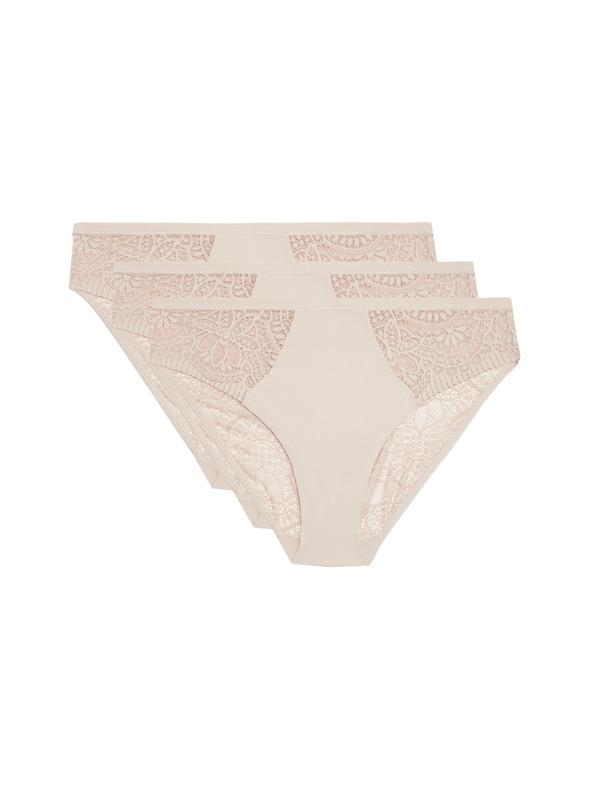 Marks & Spencer Body Soft™ High Cut gaćice Set od 3 Marks & Spencer Beige