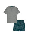Marks & Spencer Marks & Spencer Green Check Pure Cotton Pidžama set