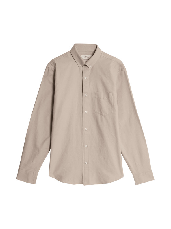 Marks & Spencer Ultimate Marks & Spencer Pure Cotton Oxford Shirt Cream