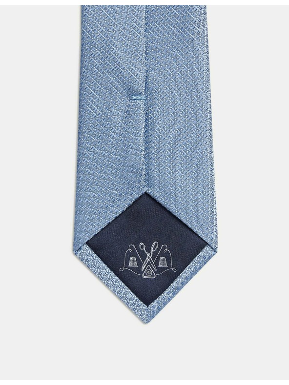 Marks & Spencer Marks & Spencer plava teksturirana 100% svilena kravata