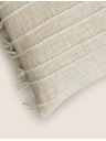Marks & Spencer Visoki pamučni prugasti jastučić s resicama Marks & Spencer krem ​​boje