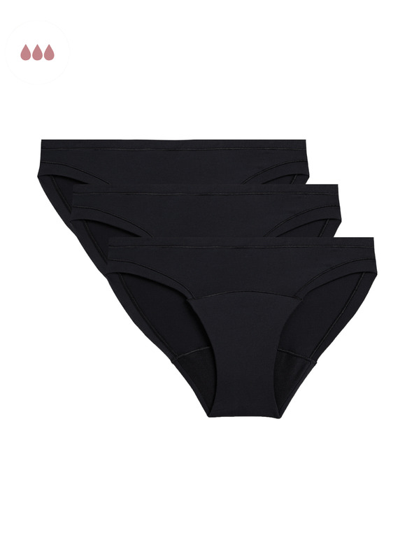 Marks & Spencer Visoko upijajuće menstrualne bikini gaćice 3 pakiranja Marks & Spencer Black
