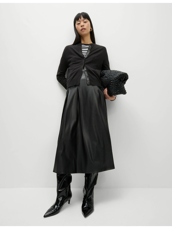 Marks & Spencer Marks & Spencer dugmad sprijeda, crni kardigan s okruglim izrezom