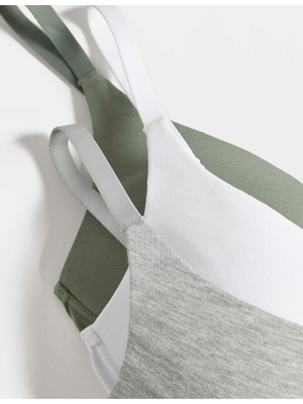 Marks & Spencer Glatki duboki grudnjak bez žica, veličina A-E, 3 u paketu Marks & Spencer zeleni