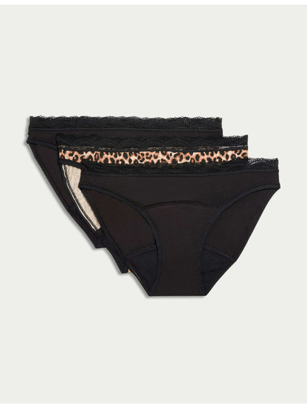 Marks & Spencer Visoko upijajuće menstrualne bikini gaćice 3 pakiranja Marks & Spencer Black