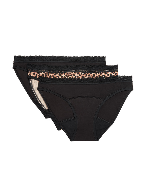 Marks & Spencer Visoko upijajuće menstrualne bikini gaćice 3 pakiranja Marks & Spencer Black