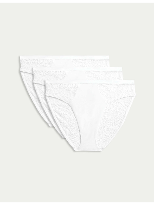Marks & Spencer Body Soft™ High Cut gaćice Set od 3 Marks & Spencer White