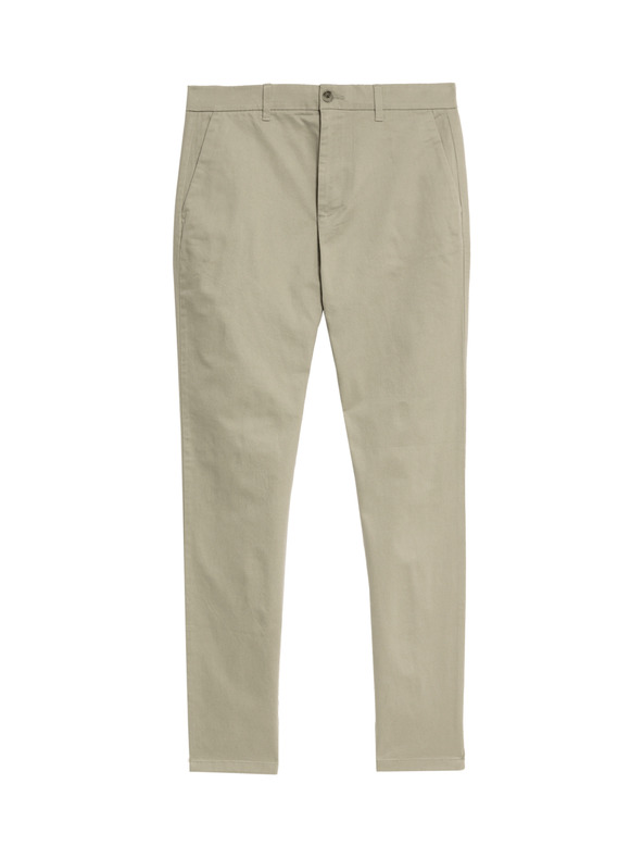 Marks & Spencer Marks & Spencer bež rastezljive chino hlače uskog kroja