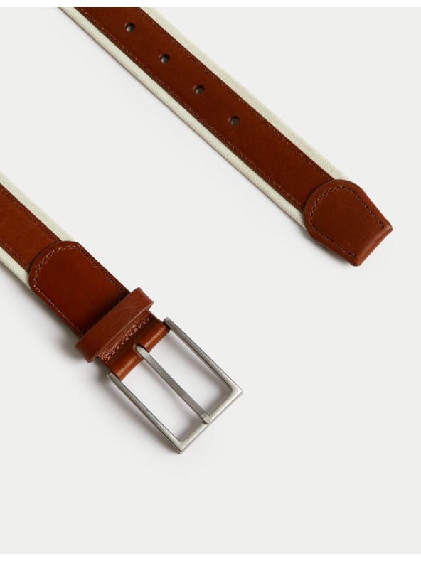 Marks & Spencer Platneni i kožni remen Marks & Spencer smeđa