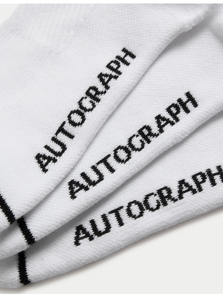 Marks & Spencer Sportske čarape od smjese Supima® pamuke, 3 kom Marks & Spencer bijela