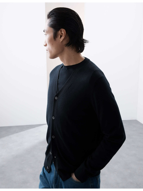 Marks & Spencer Kardigan s V-izrezom od vune merino Marks & Spencer plava