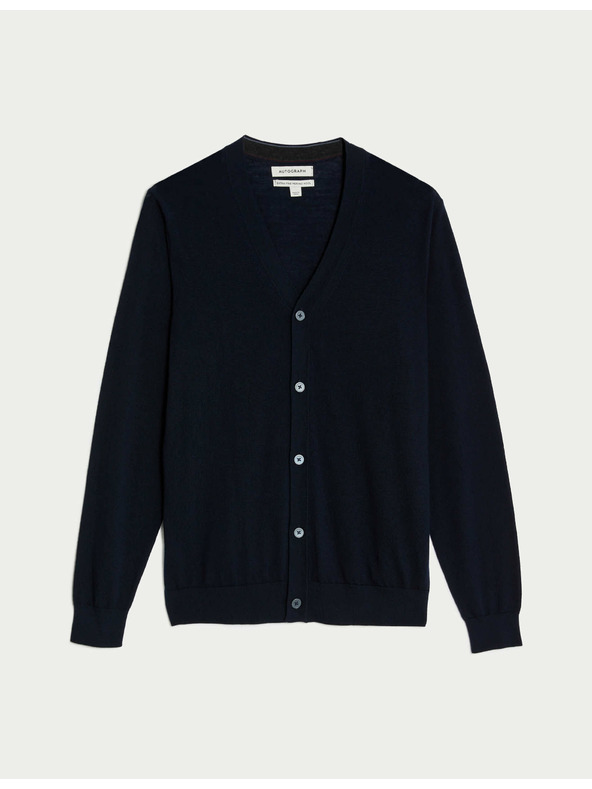 Marks & Spencer Kardigan s V-izrezom od vune merino Marks & Spencer plava