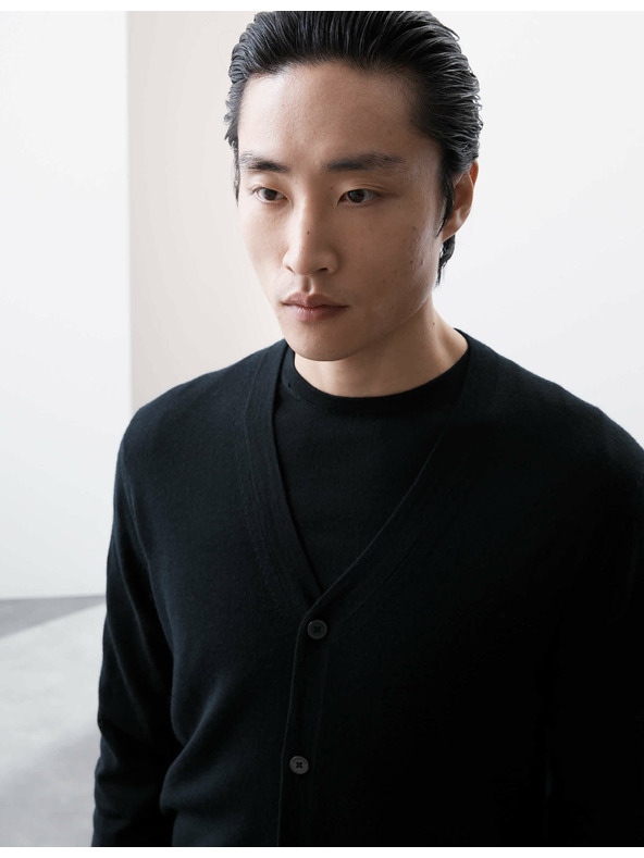 Marks & Spencer Kardigan s V-izrezom od vune merino Marks & Spencer plava