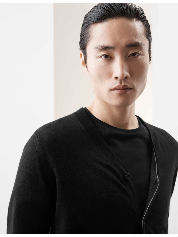 Marks & Spencer Kardigan s V-izrezom od vune merino Marks & Spencer crna