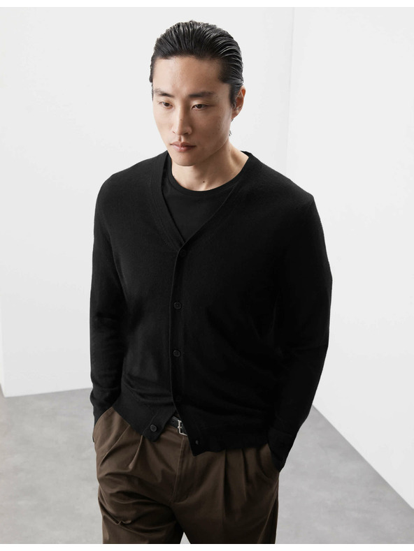 Marks & Spencer Kardigan s V-izrezom od vune merino Marks & Spencer crna
