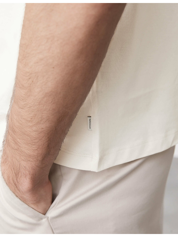 Marks & Spencer Majica od premium pamuka, uski kroj Marks & Spencer krem