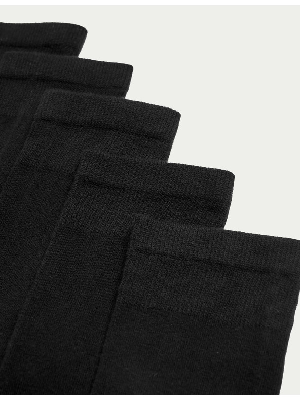 Marks & Spencer Paket od 5 parova iznimno udobnih gležnjačkih čarapa s visokim udjelom pamuka Marks & Spencer crna