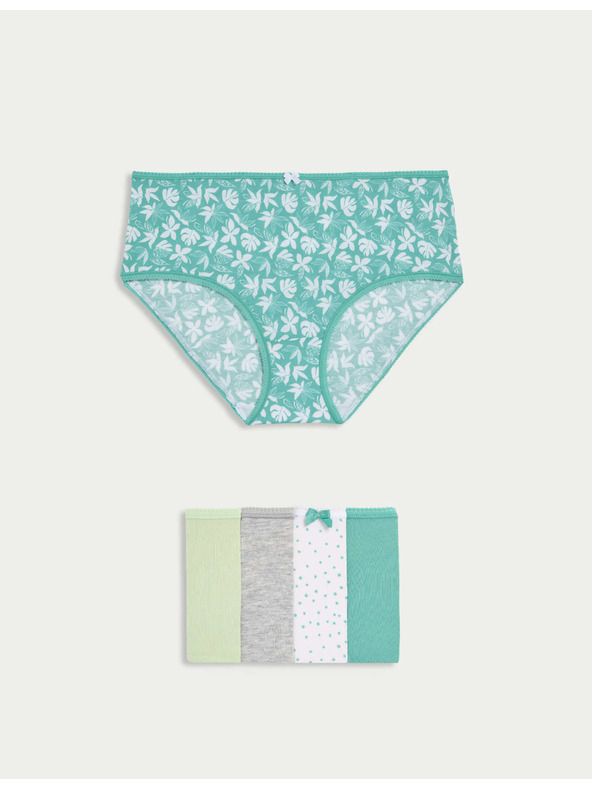 Marks & Spencer Šortkaste gaćice visokog struka, od pamuka Lycra™, 5 kom Marks & Spencer zelene
