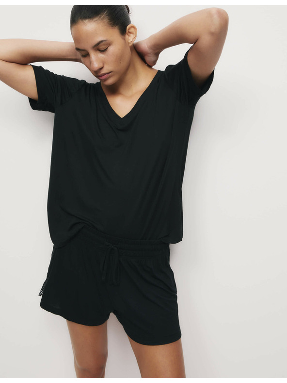 Marks & Spencer Pidžama top s čipkastim detaljima Marks & Spencer crna