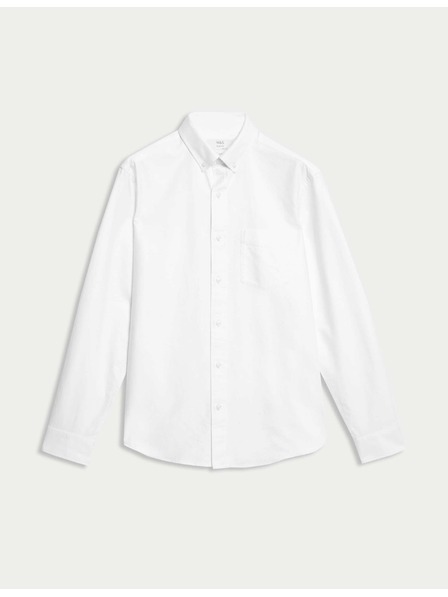 Marks & Spencer Oxford košulja uskog kroja, od čiste pamučne tkanine Marks & Spencer bijela