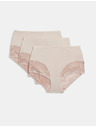 Marks & Spencer Gaćice do struka Body Soft™, set od 3 kom Marks & Spencer bež