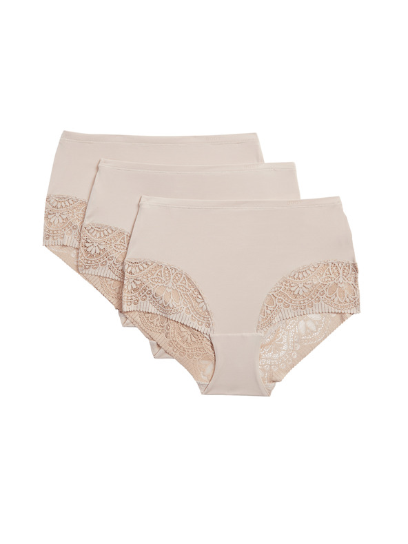 Marks & Spencer Gaćice do struka Body Soft™, set od 3 kom Marks & Spencer bež