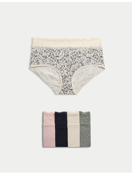 Marks & Spencer Kratke hlačice s visokim strukom 5 kom Marks & Spencer zelena