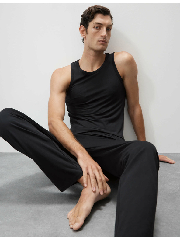 Marks & Spencer Marks & Spencer crna Supima® pamučna majica bez rukava i modalna majica bez rukava