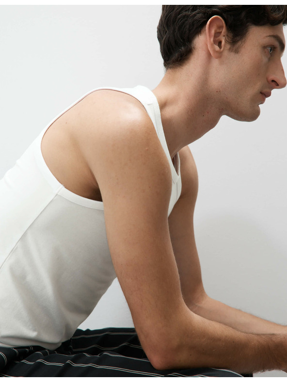 Marks & Spencer Marks & Spencer bijeli Supima® pamuk i modalna majica bez rukava